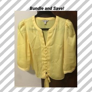 🔓🛑 3 FOR $20 Express Elegant Top (Yellow)